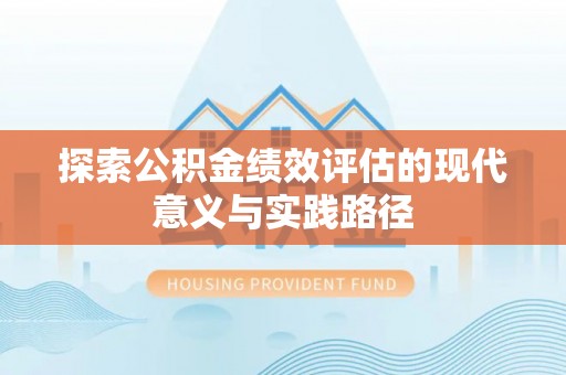 莱山探索公积金绩效评估的现代意义与实践路径