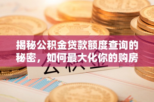 莱山揭秘公积金贷款额度查询的秘密，如何最大化你的购房资金？